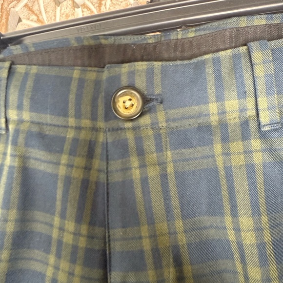 Original Penguin Women's Tartan Plaid Pants - Navy and Olive - Picture 3 of 9